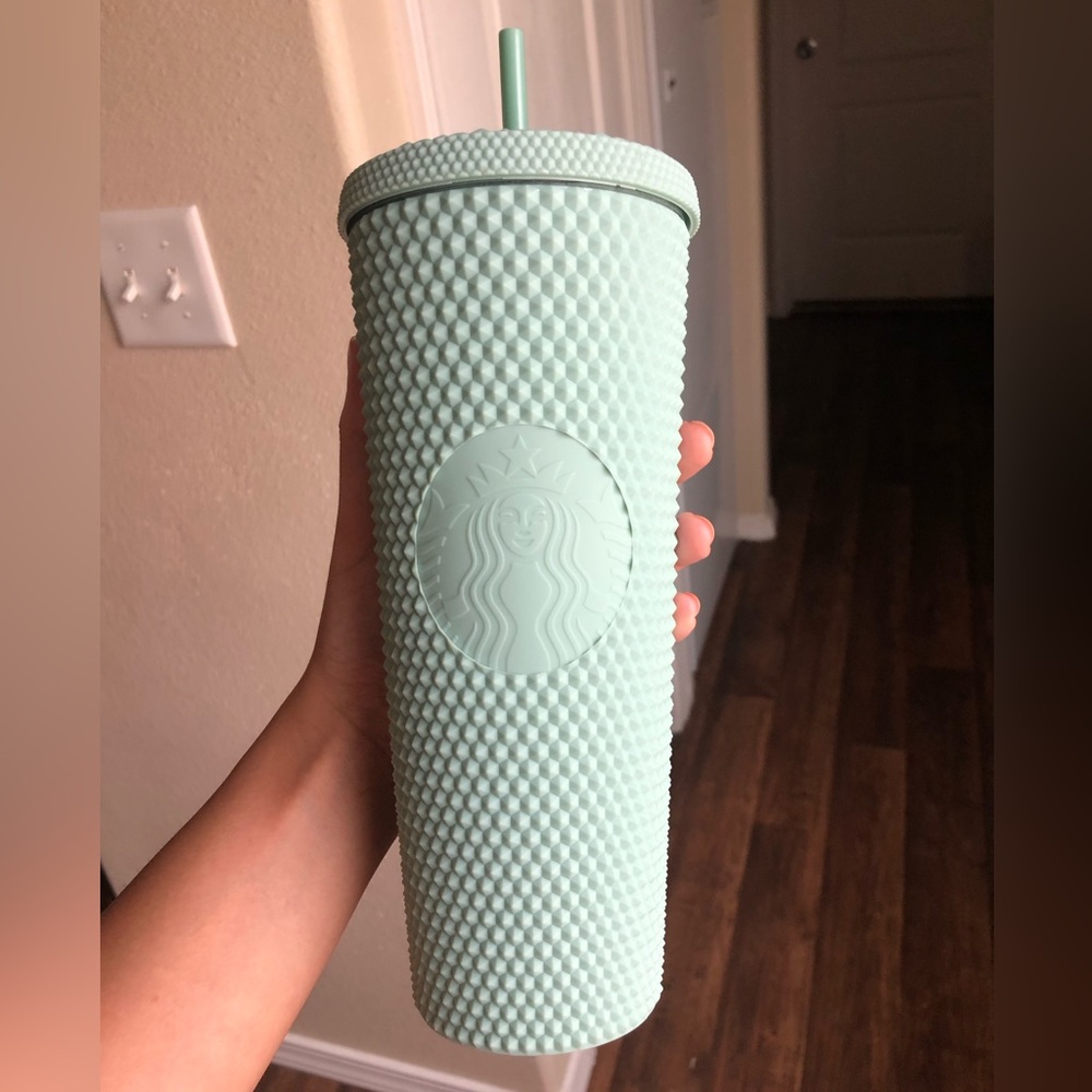 Matte Green Starbucks Studded Cold Cup